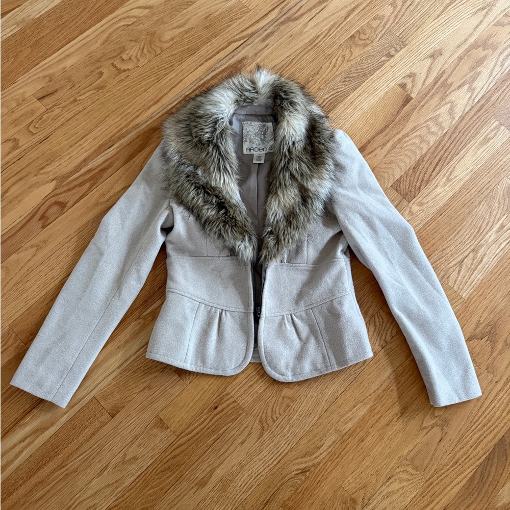 Vintage y2k Arden B faux fur jacket blazer